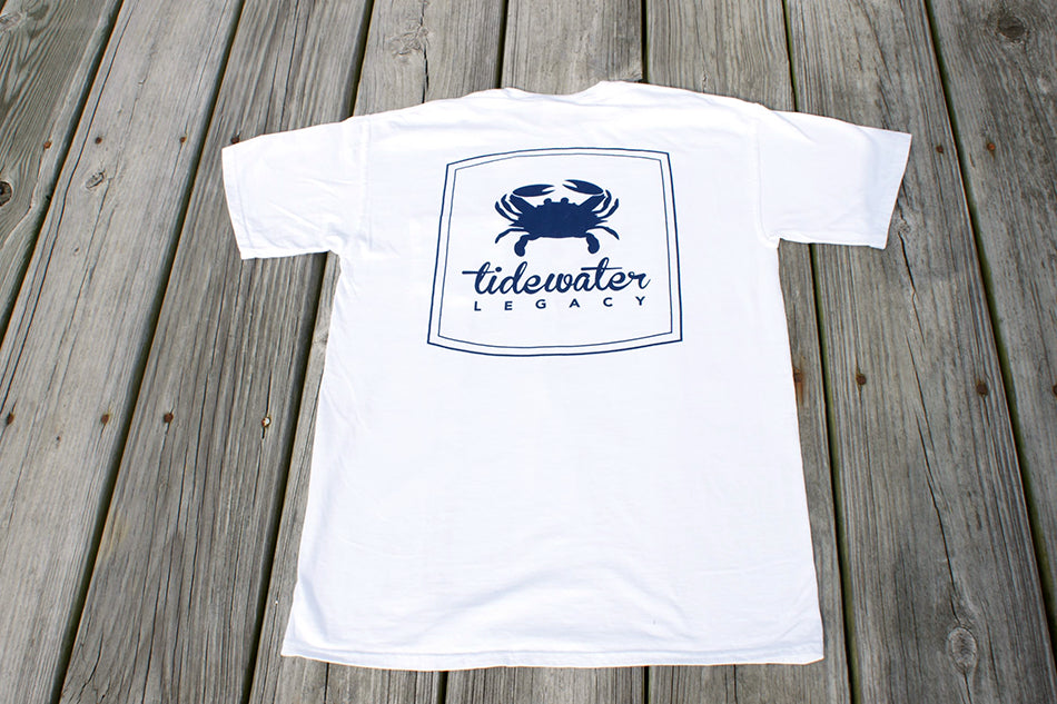 White and Navy Short Sleeve