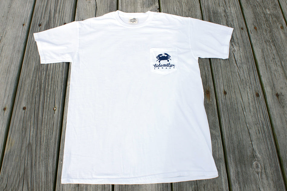 White and Navy Short Sleeve
